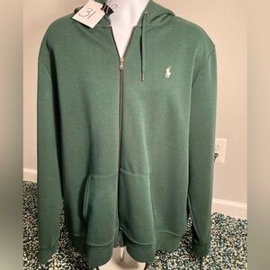 Polo by Ralph Lauren Men's Green Zip-Up Hoodie - XXL